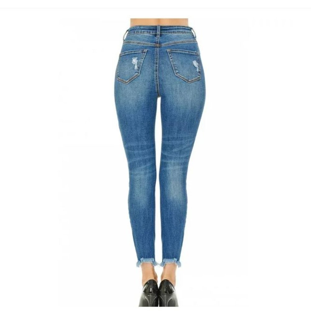 WAX Jeans- Size 3 - Authentic Denim Skinny Jeans - Destructed - NWT - Picture 3 of 3